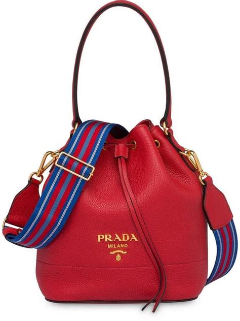 prada bucket bag leather|Prada drawstring bucket bag.